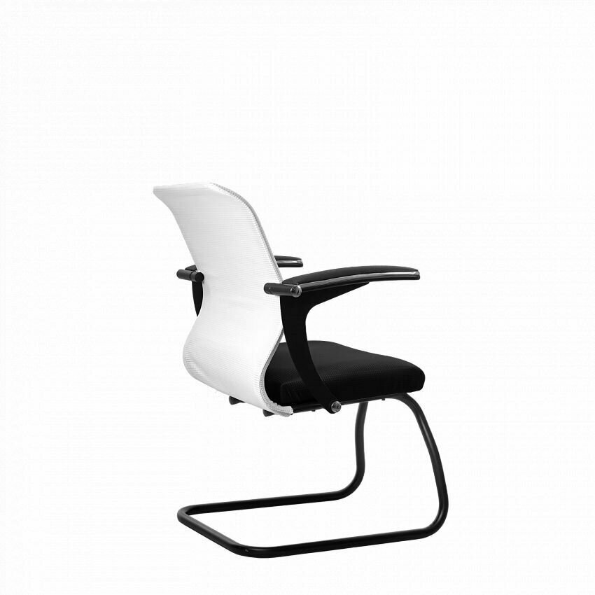Компьютерное офисное кресло mетта SU-М-4/ подл. 160/ осн. 008, Белое/Черное - фотография № 3