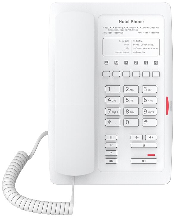 IP-телефон Fanvil H3W H3W WHITE Поддержка PoE/линий 2шт.