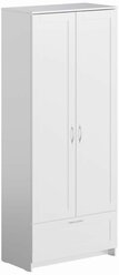 Шкаф для одежды Шведский Стандарт Сириус (2 двери и 1 ящик) Белый