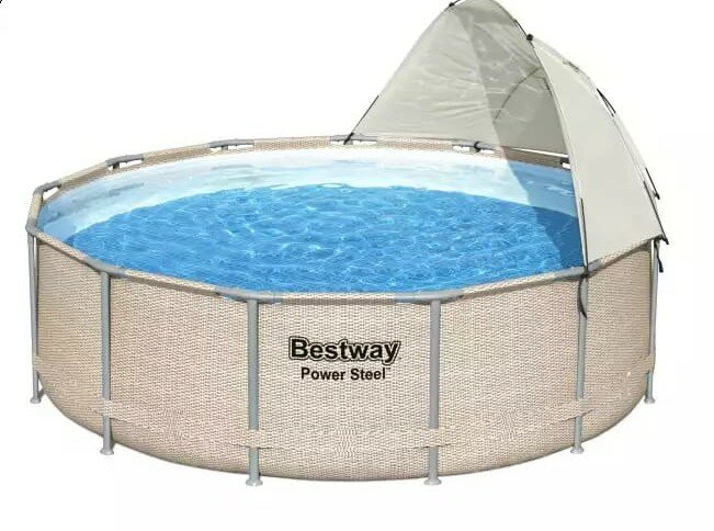 Каркасный бассейн Bestway 3.96x107см бассейн карк в компл с фильтр-насосом, лест, покрыв, дозат