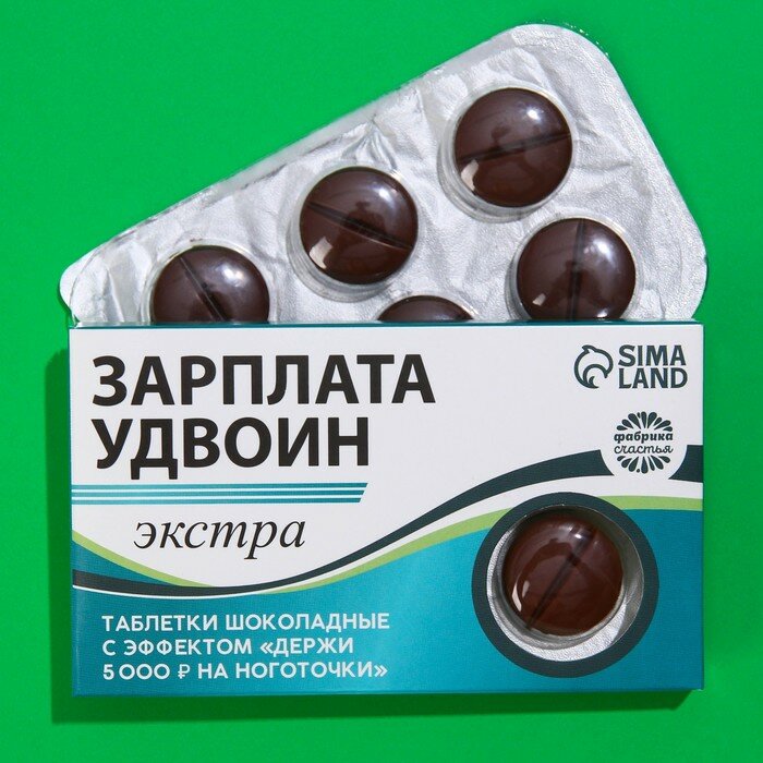 Фабрика счастья Мининабор «Офисная аптечка»: шоколадные таблетки 24 г., шоколад молочный 2 шт. х 27 г. - фотография № 3