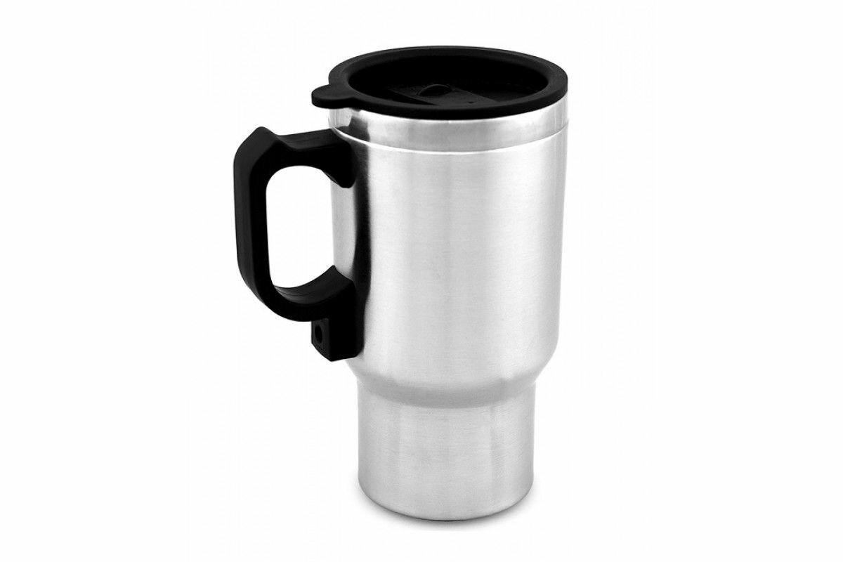 Автомобильная термокружка / автокружка (внутри металл) с подогревом от прикуривателя 450 мл