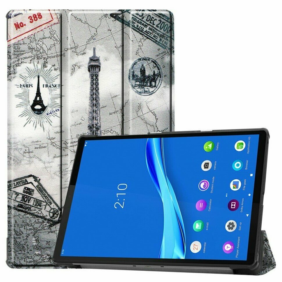 Чехол Smart Case для Lenovo Tab M10 Plus TB-X606 - 103 дюйма (Eiffel Tower)