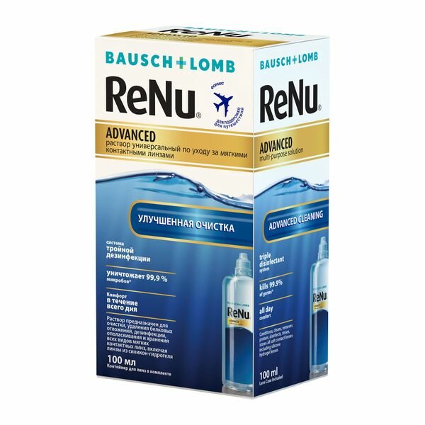 Раствор Bausch & Lomb Renu Advanced с контейнером