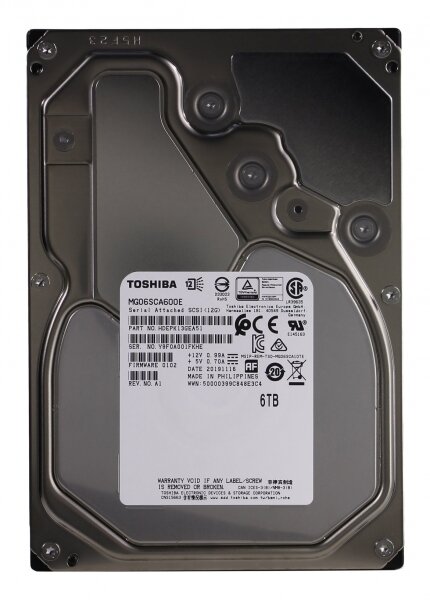 Жесткий диск TOSHIBA Enterprise Capacity , 6Тб, HDD, SATA III, 3.5" - фото №1