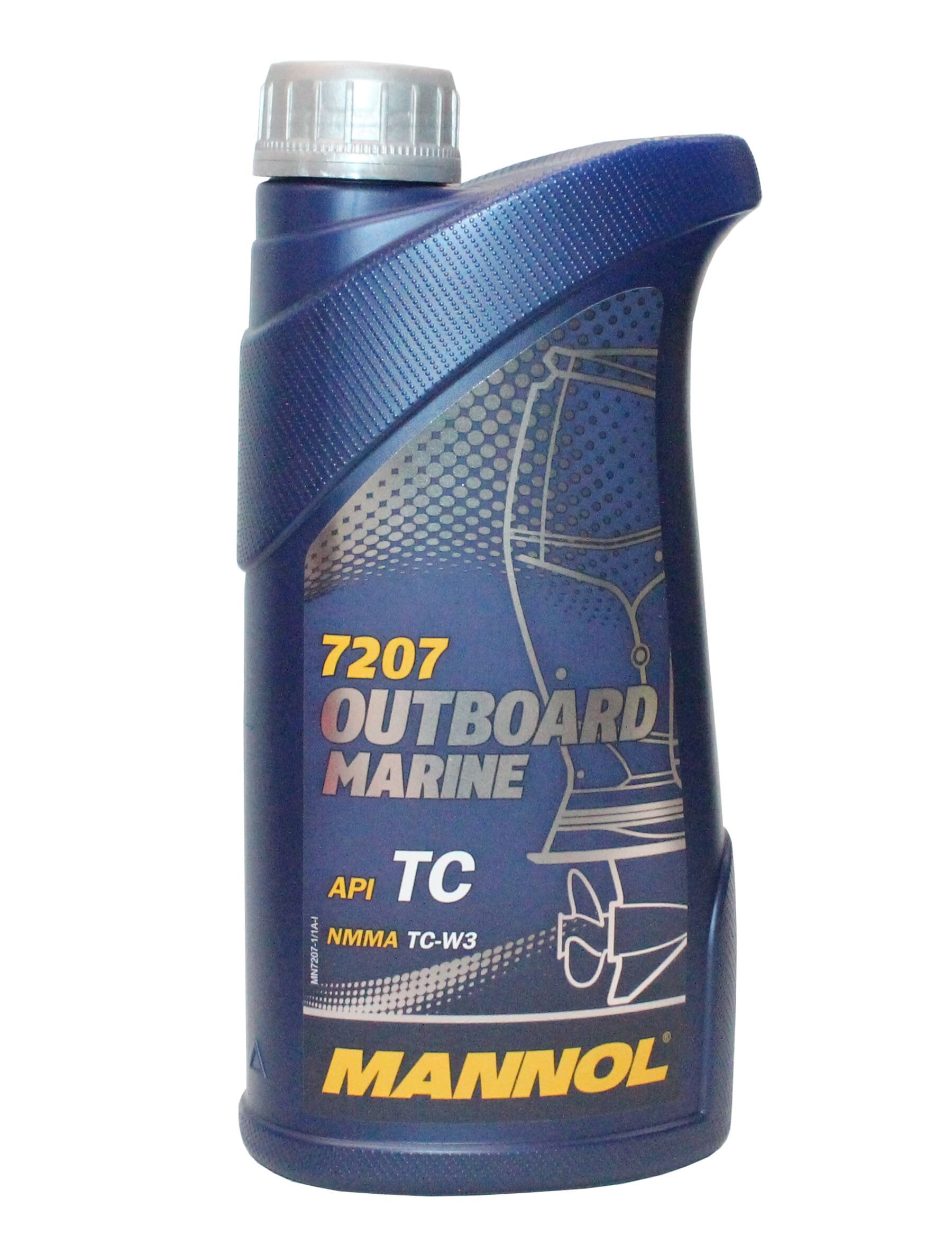 Масло Моторное лодочное Mannol 2T Outbord Marine 1л TC-W3 полусинтетическое