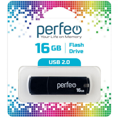 USB флешка PERFEO 16Gb C05 black USB 2.0