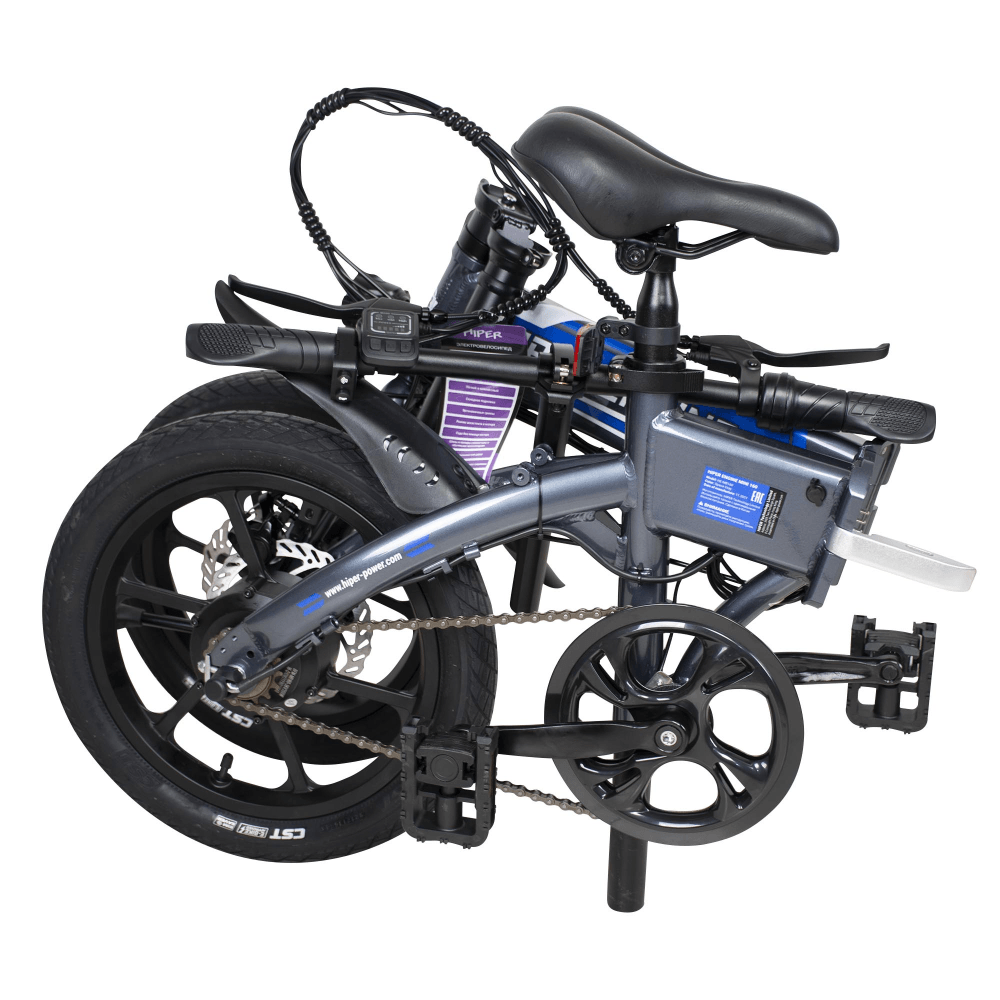 Электровелосипед HIPER Engine Mini 160 Space Gray (2022), HE-MB160, 16" колеса, 350 Вт мотор, 8 Ач батарея, складной, алюмини