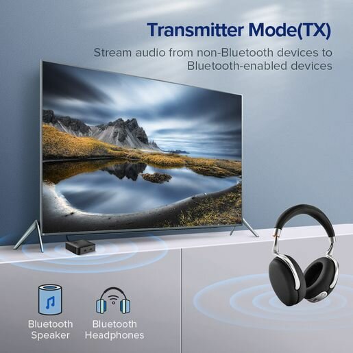 Адаптер Bluetooth приемник/передатчик UGREEN CM144 (70158) Bluetooth Transmitter/Receiver Aptx HD 50 (LY) (35 + optical fiber) Цвет: черный