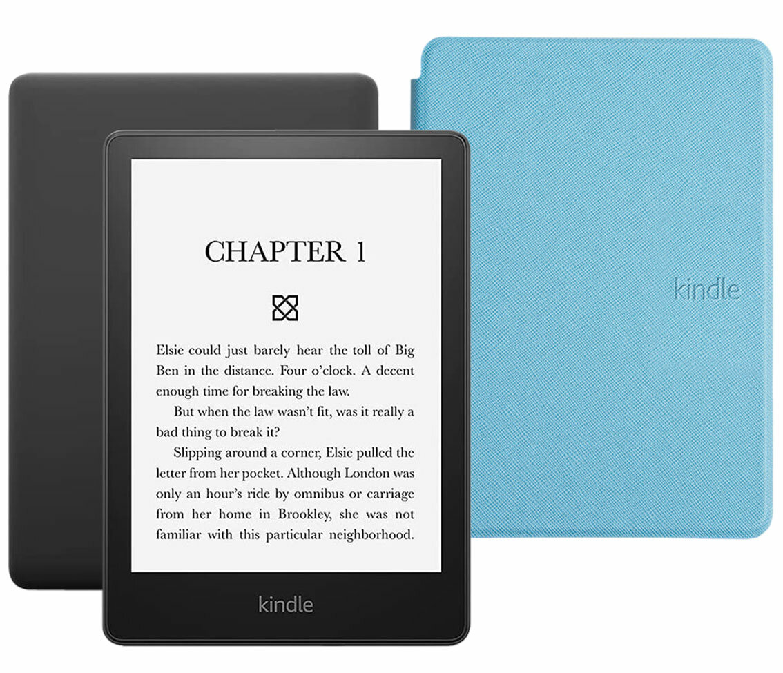 Электронная книга Amazon Kindle PaperWhite 2021 8Gb black Ad-Supported с обложкой ReaderONE