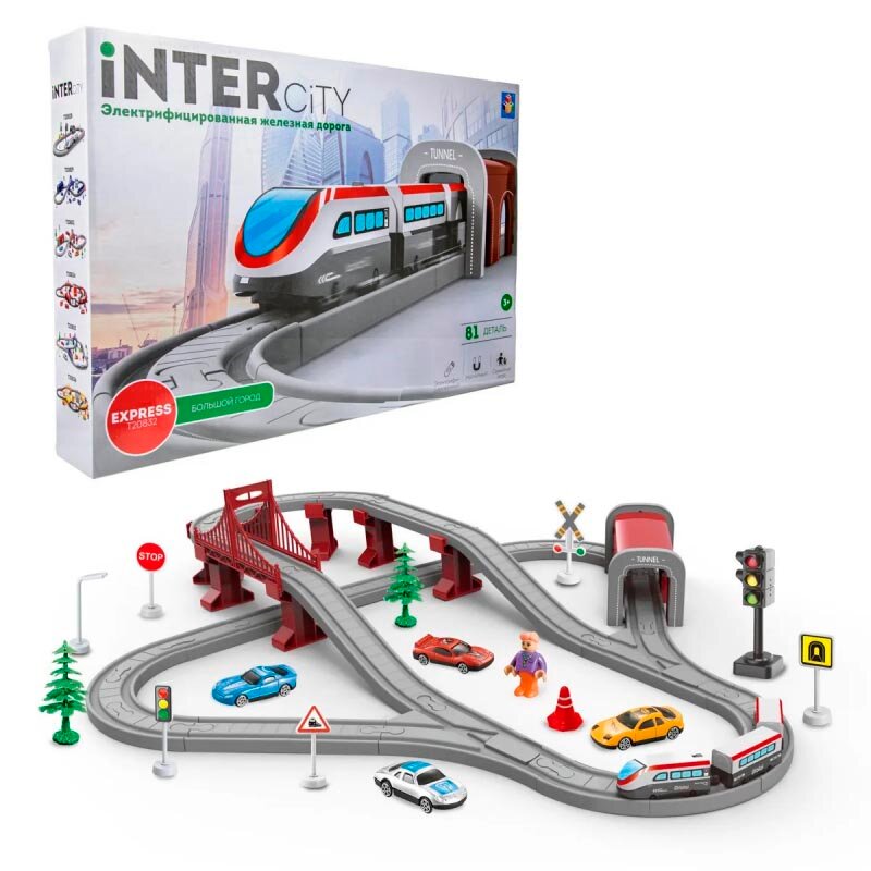 1Toy Игровой набор InterCity Express железная дорога Большой город 1toy Т20832 -