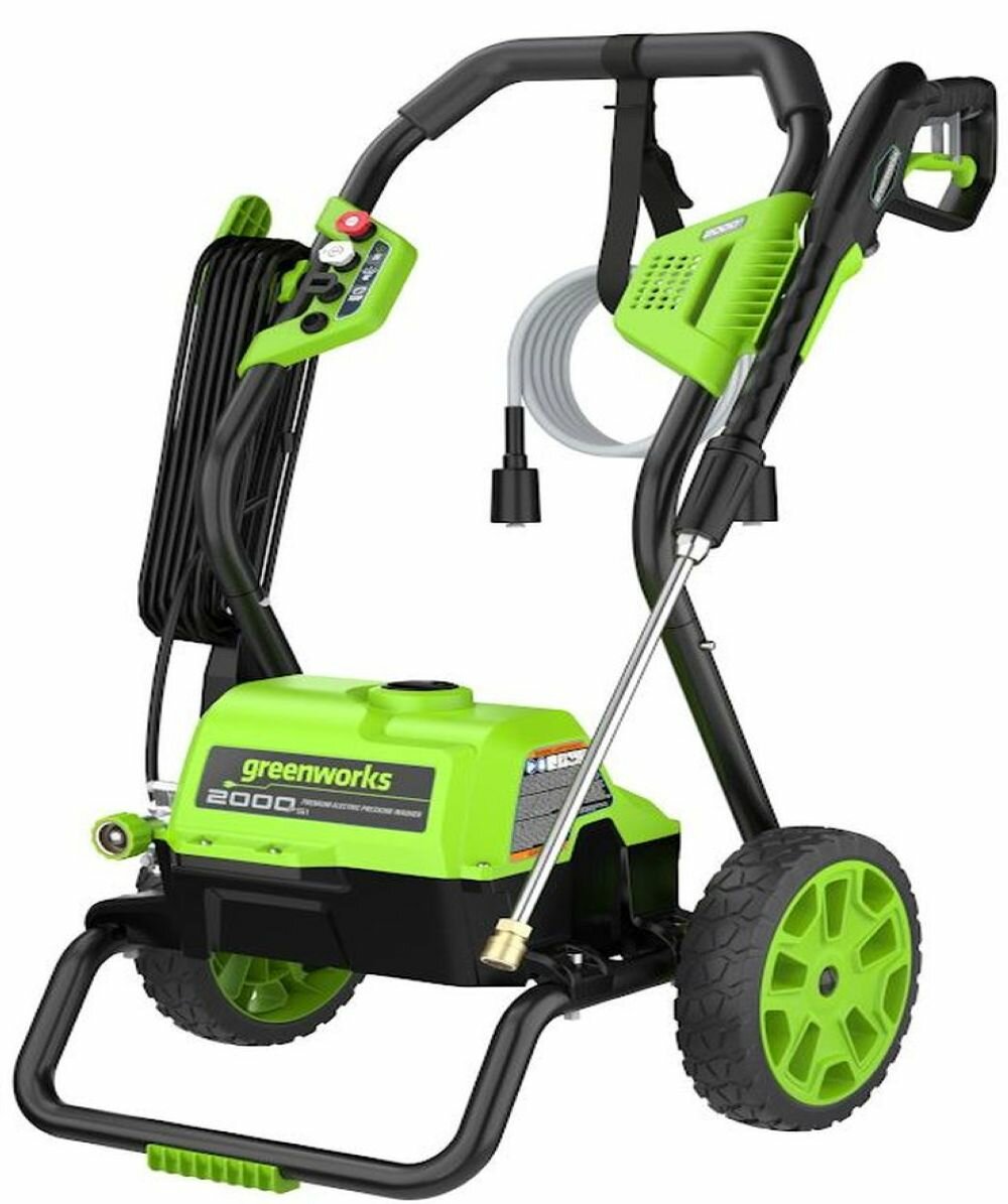 Мойка высокого давления Greenworks GPW2000 2 кВт 140 Бар - фотография № 1