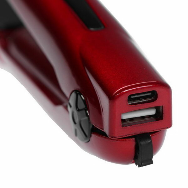 Выпрямитель Luazon LW-32, 25 Вт, керамическое покрытие, 70х18 мм, 200?С, USB, красный - фотография № 3