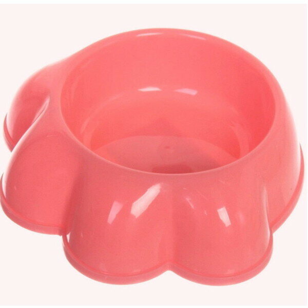 Миска пластиковая «Лапка» 21*6,5см цвет розовый - фотография № 1