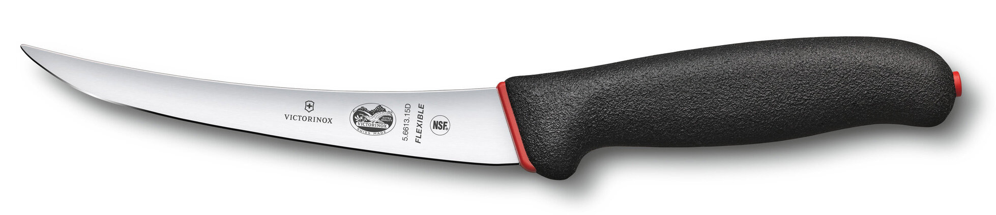 Нож кухонный Victorinox Fibrox Dual Grip, обвалочный, 150мм, заточка прямая, стальной, черный [5.661