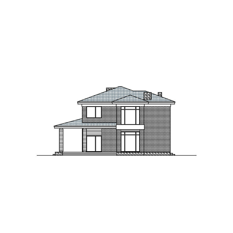 45-16ADGL-Catalog-Plans - Проект двухэтажного дома из газобетона с террасой - фотография № 7