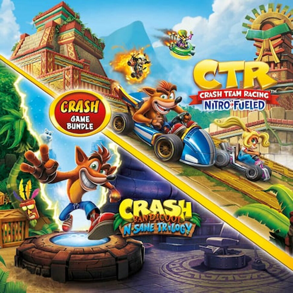 Игра Crash Bandicoot - N. Sane Trilogy + CTR Nitro-Fueled Xbox One Xbox Series S Xbox Series X цифровой ключ