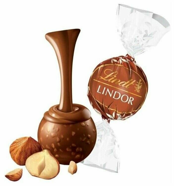 Конфеты Lindt Lindor из молочного шоколада Трюфели с лесным орехом / Milk Hazelnut 200гр (Италия) - фотография № 2