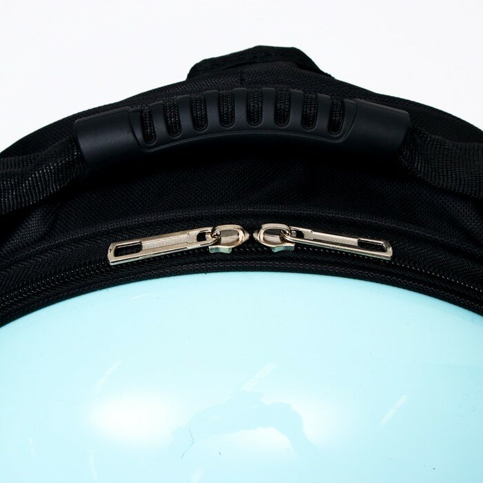 Рюкзак для переноски животных "Гламуррр", с окном для обзора, 32 х 25 х 42 см, голубой - фотография № 5
