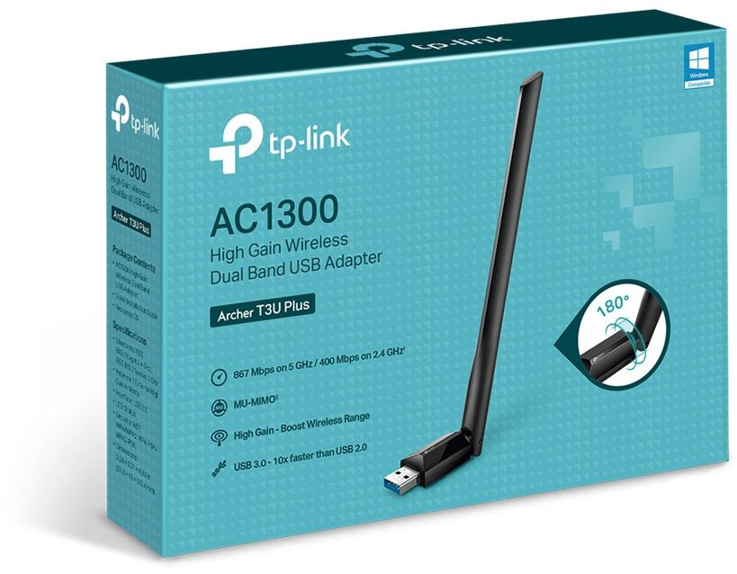 TP-Link Archer T3U Plus (USB3.0, AC1300, MU-MIMO)