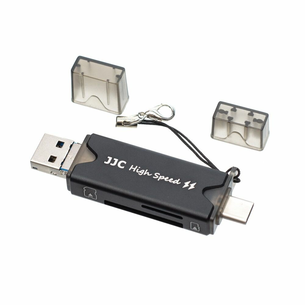 Кардридер JJC CR-UTC3 USB30 OTG USB-A Micro USB USB Type-C - SD MicroSD