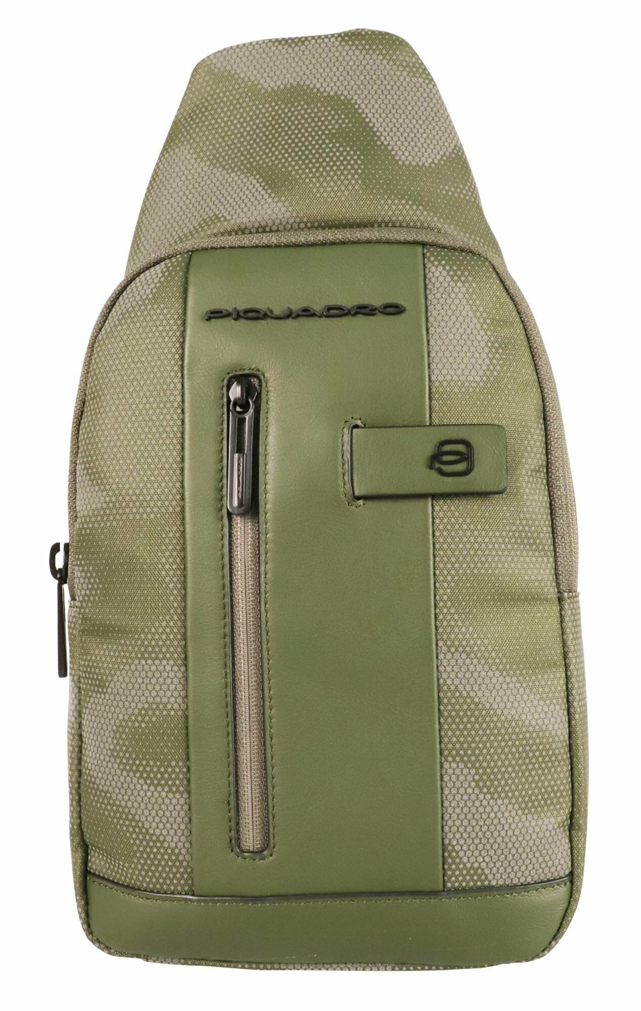 Рюкзак унисекс Piquadro Brief2 зеленый камуфляж (ca4536br2/camorefve)