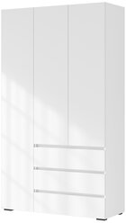 Шкаф Нонтон Ирма 3-х створчатый с ящиками белый 120x46x208 см
