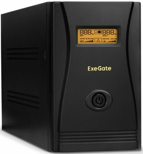Источник бесперебойного питания Exegate SpecialPro Smart LLB-1200.LCD.AVR.EURO.RJ.USB 1200VA/750W, LCD, AVR, 4*Schuko,RJ45/11,USB, металлический корпу