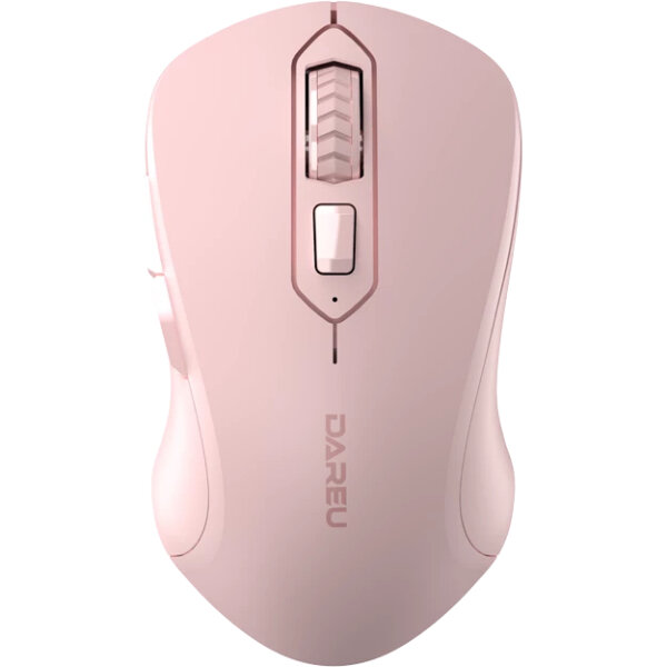 Мышь беспроводная Dareu LM115G Pink (розовый), DPI 800/1200/1600, ресивер 2.4GHz, размер 107x59x38мм
