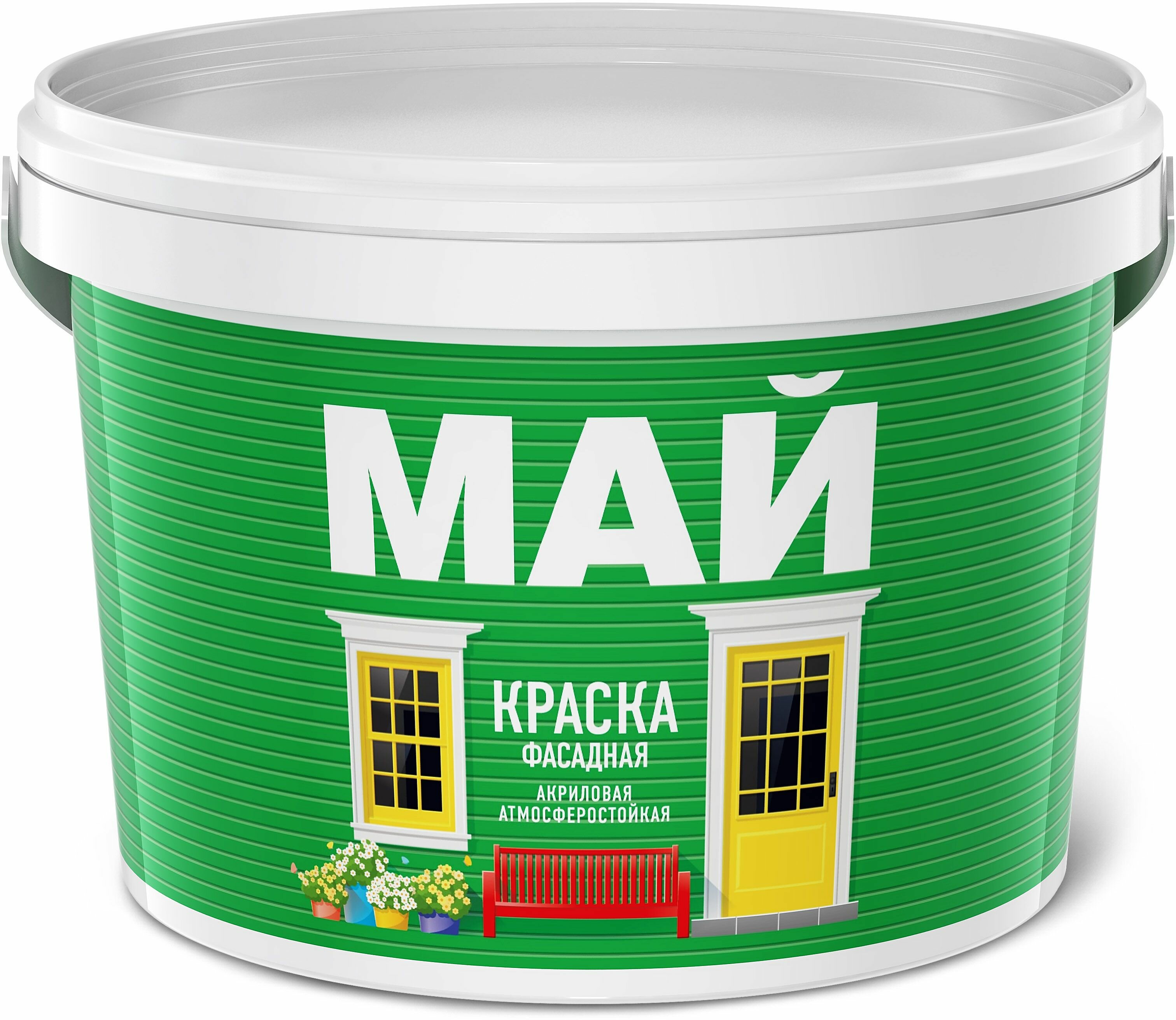 Краска Май акриловая фасадная белая 2.5 кг