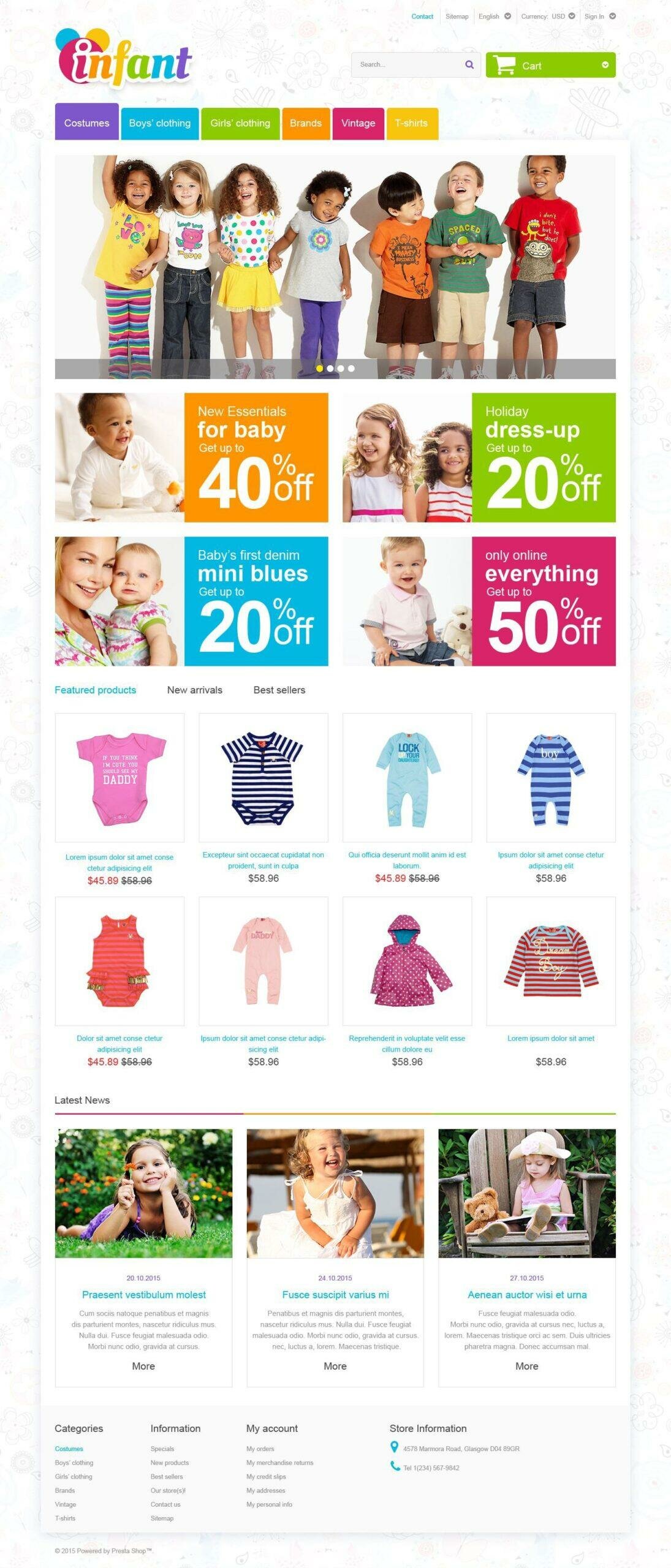 Infant Тема PrestaShop