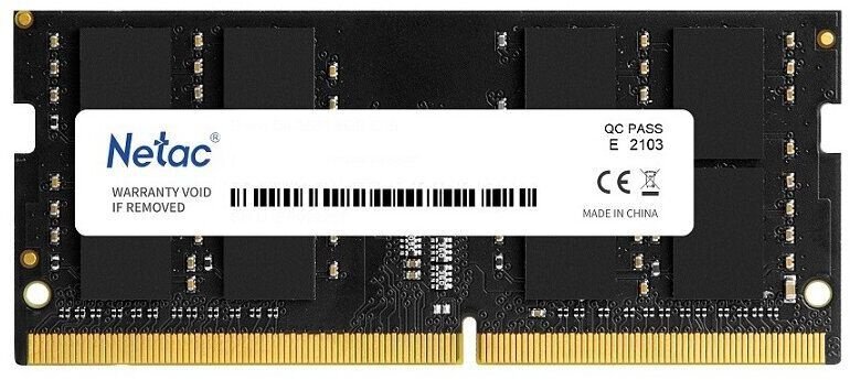 Память оперативная DDR4 SO-DIMM 16Gb Netac 2666MHz CL19 (NTBSD4N26SP-16)