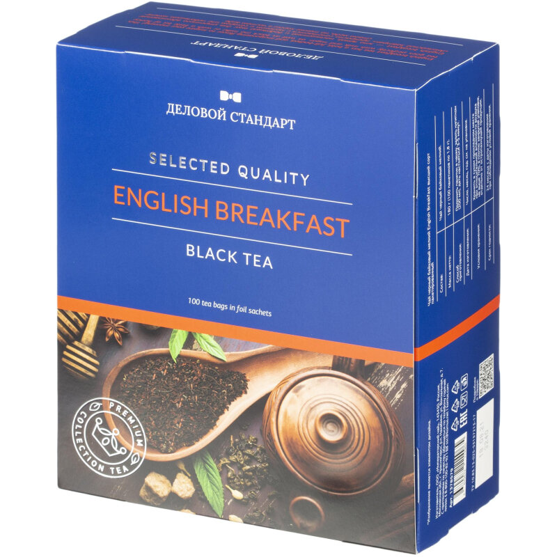 Чай Деловой Стандарт English Breakfast черн. 100 пакx2гр - фотография № 4