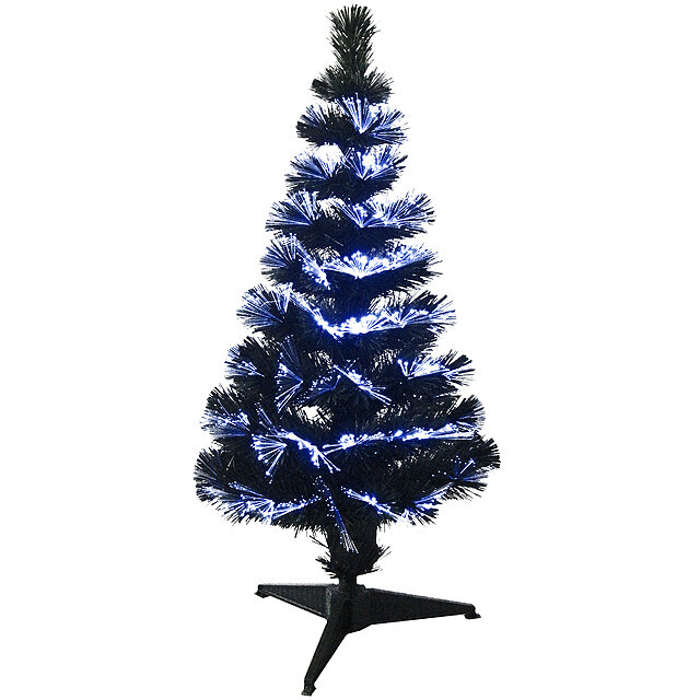 Светящаяся оптиковолоконная ёлка сияющий восторг с синим светодиодным свечением 90 см Edelman 1011955