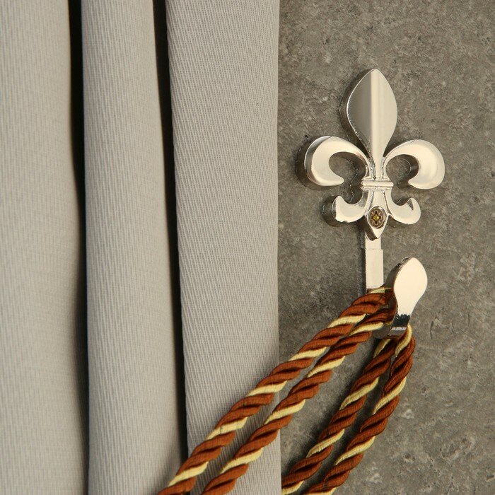 фото Крючок однорожковый для штор CAPPIO KC112, цвет хром, 2 шт