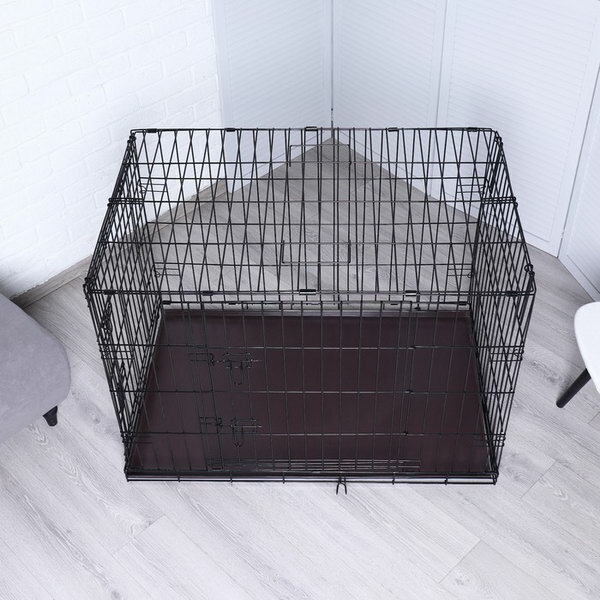 Клетка для собак №4 с поддоном, складная, 94 x 64 x 72 см - фотография № 5