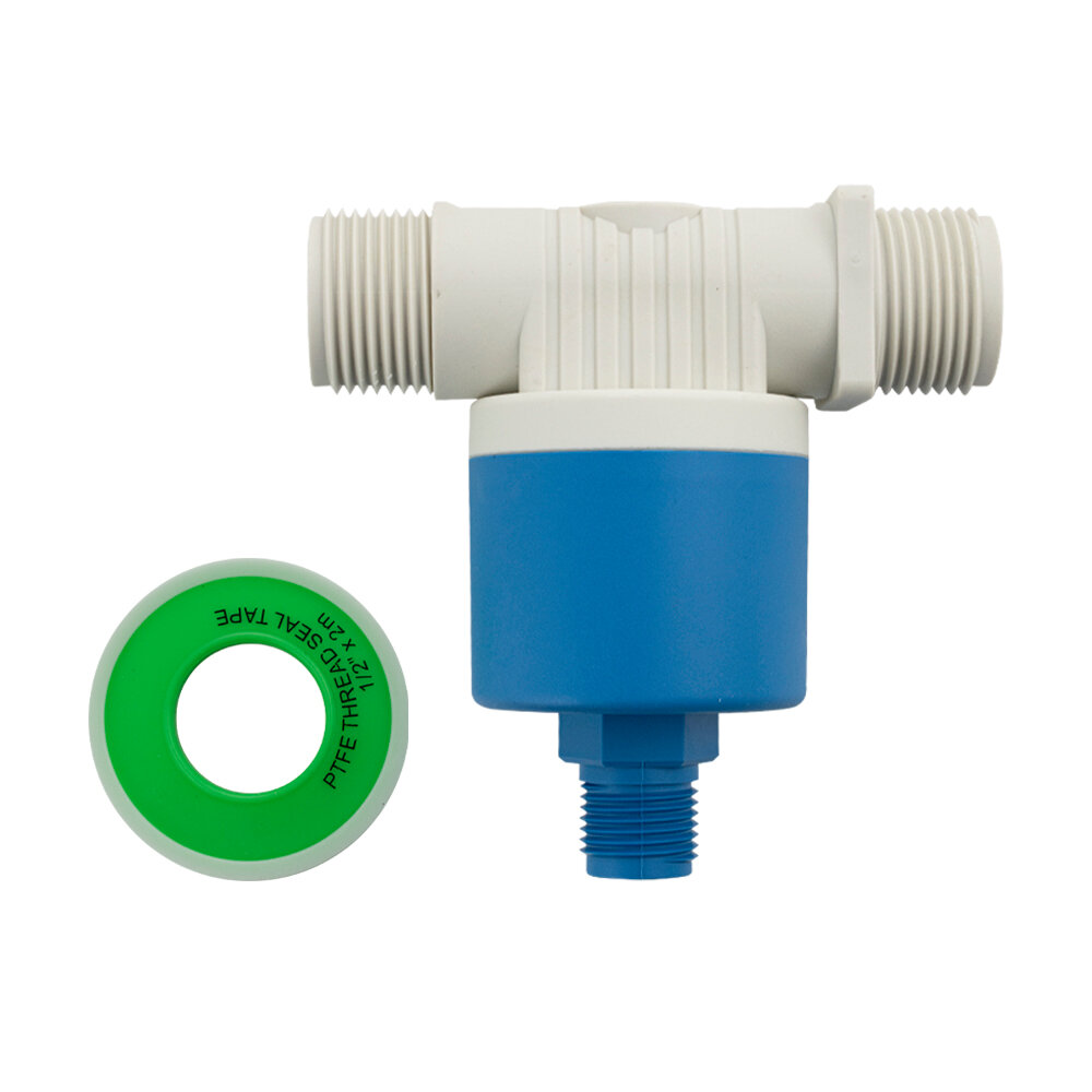 Поплавок - клапан MAK наружный для ёмкостей 1" из высокопрочного АБС пластика боковое подключение для агрессивных жидкостей