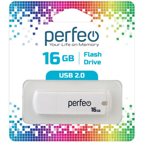 USB флешка PERFEO 16Gb C05 white USB 2.0