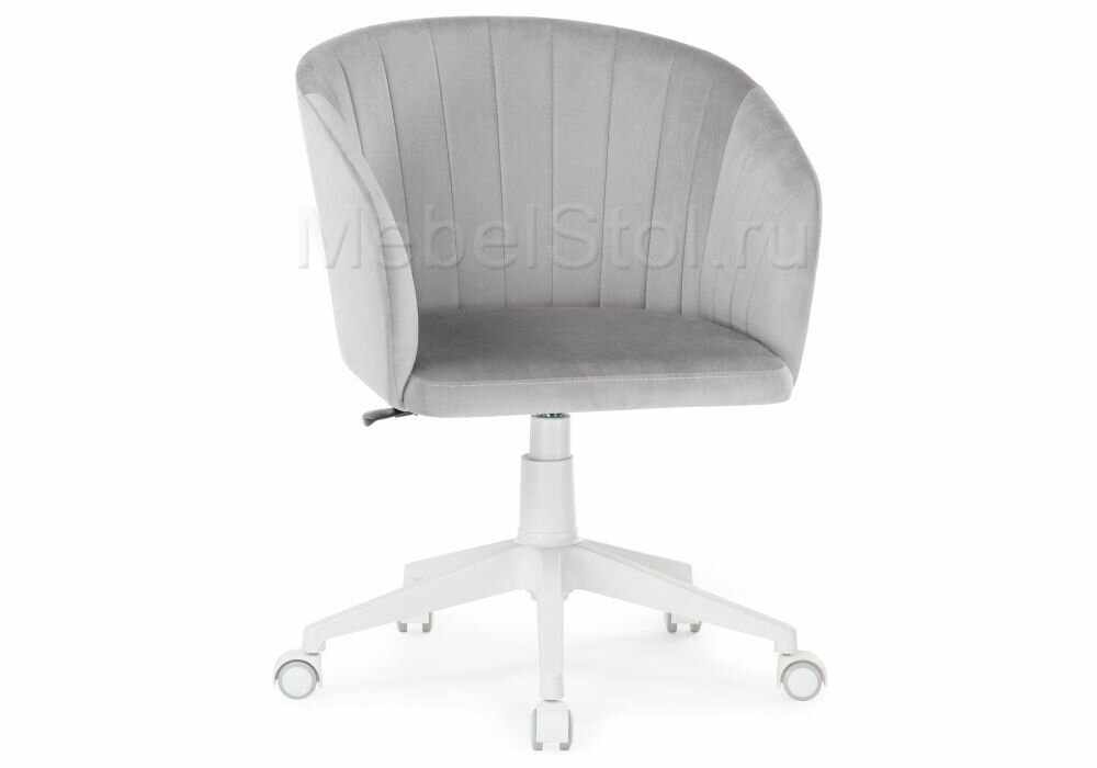 Компьютерное кресло Woodville Тибо Сonfetti silver серый/белый