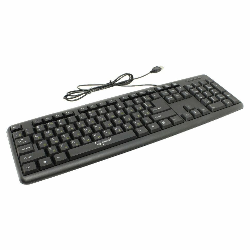 Клавиатура проводная GEMBIRD KB-8320U-BL, USB, 104 клавиши, черная, 512891