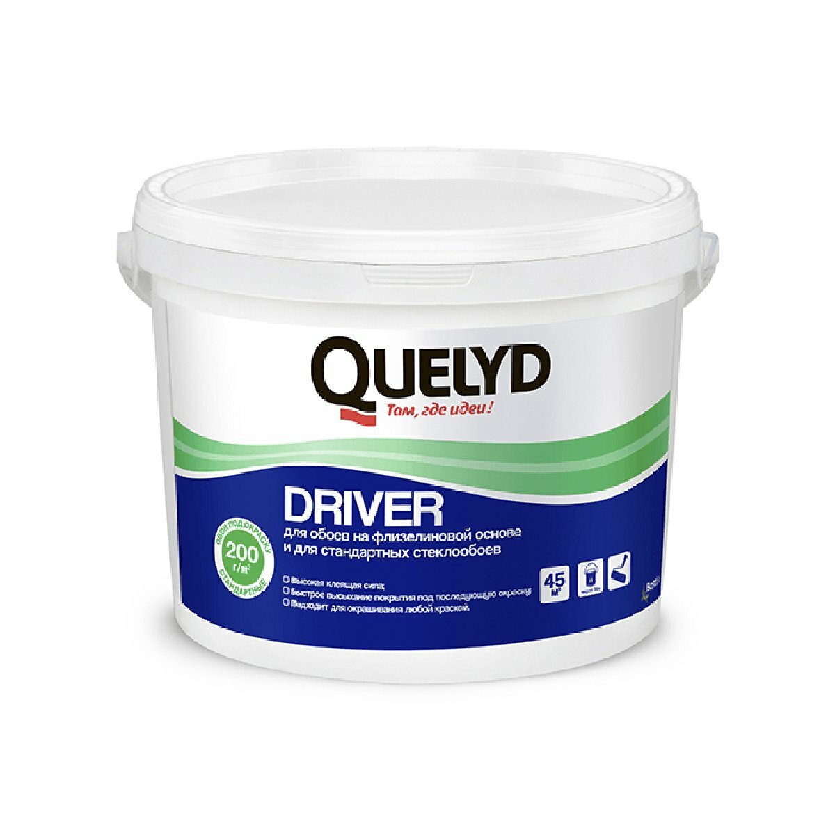 Клей для стеклообоев и флизелиновых обоев Quelyd Driver 9 кг