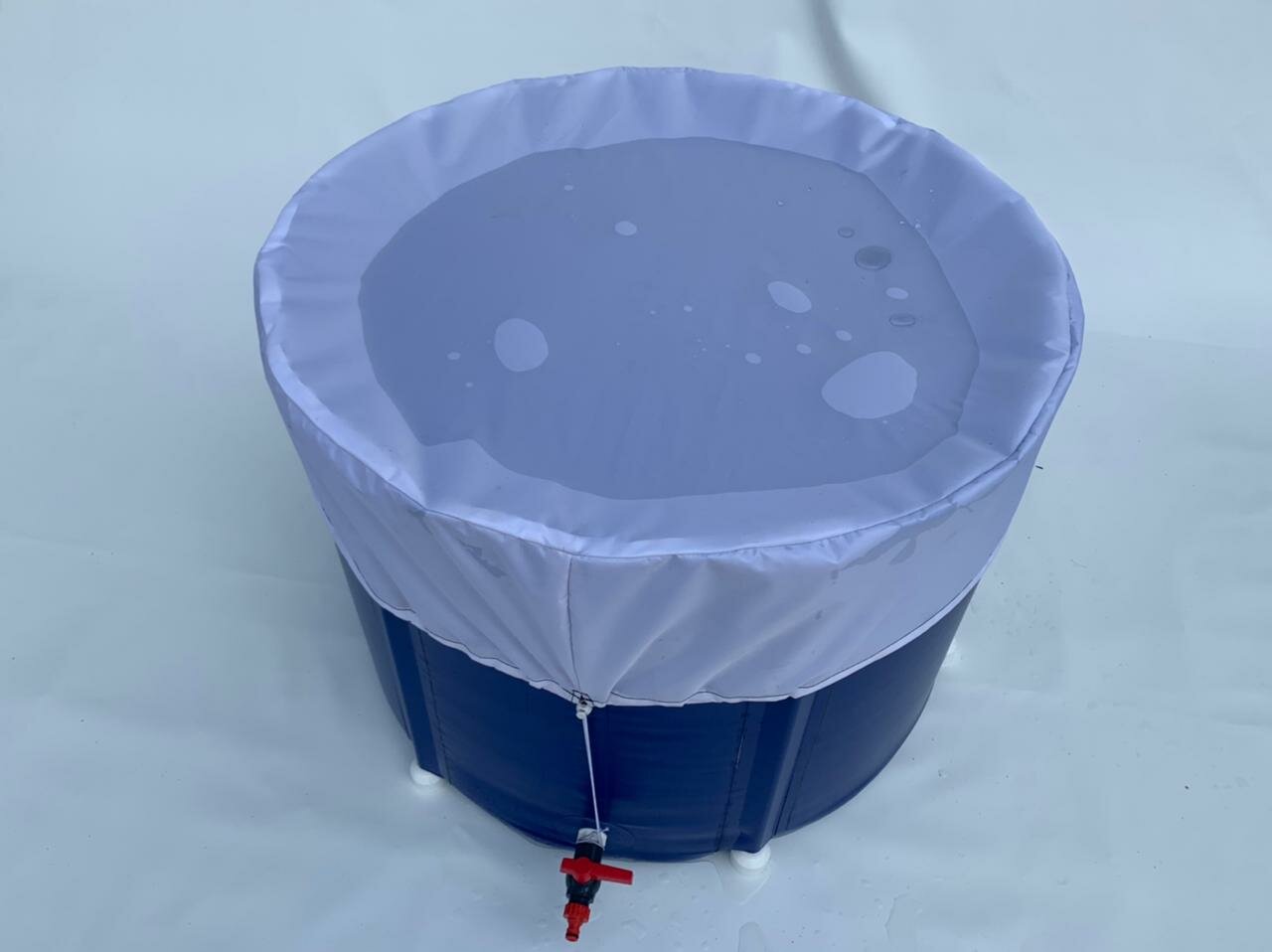 Бочка ёмкость 450 л для воды 3в1 ПВХ складная Divo крышка и кран под душ - фотография № 4