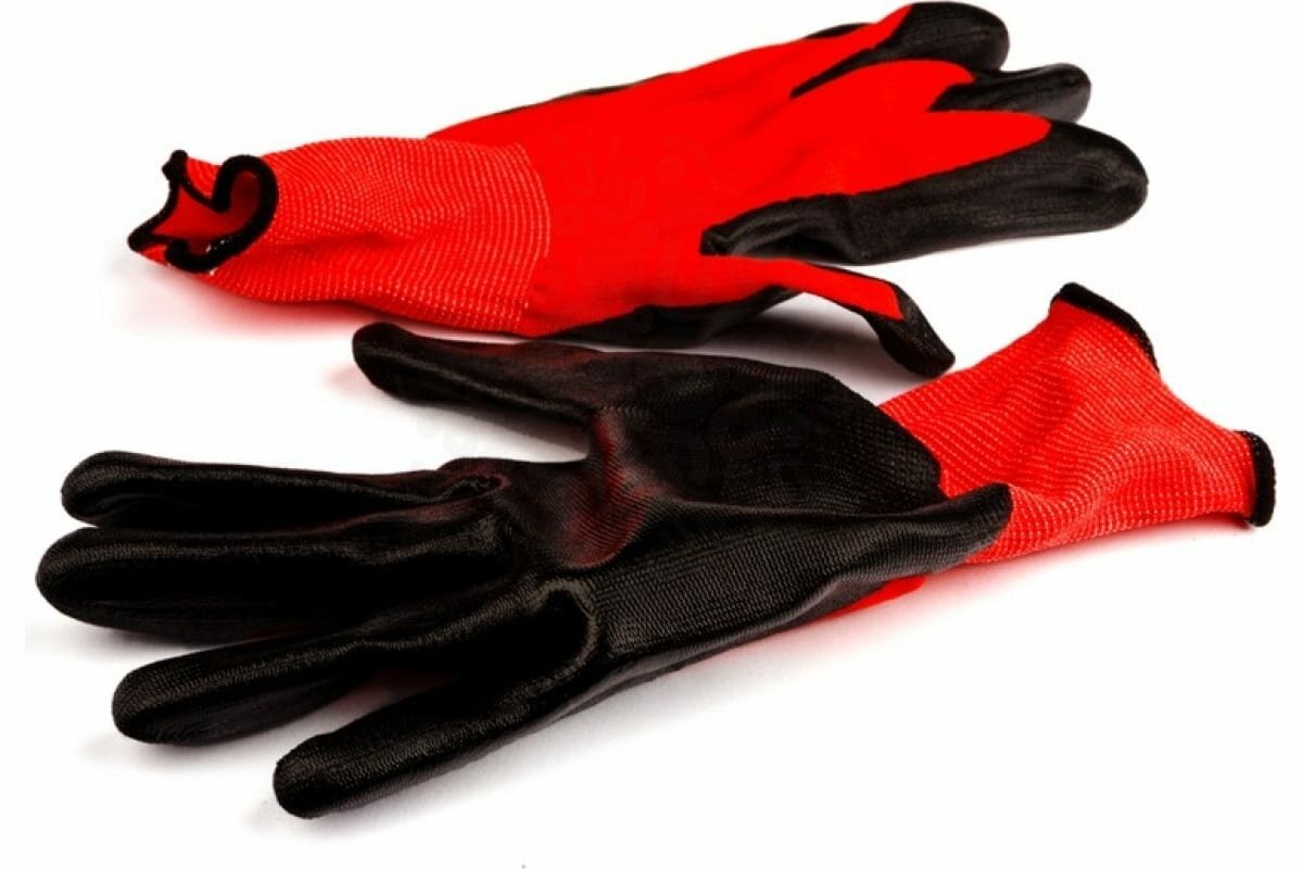 Нейлоновые перчатки с нитрильным покрытием берта размер L 142L - фотография № 3