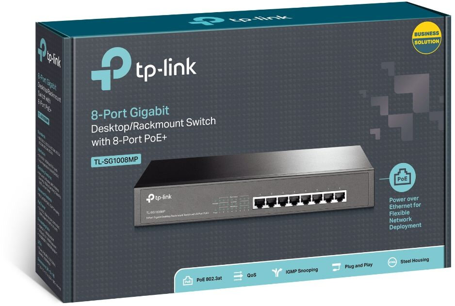 TP-Link TL-SG1008MP (8 x GE (8 x PoE+), 126W)