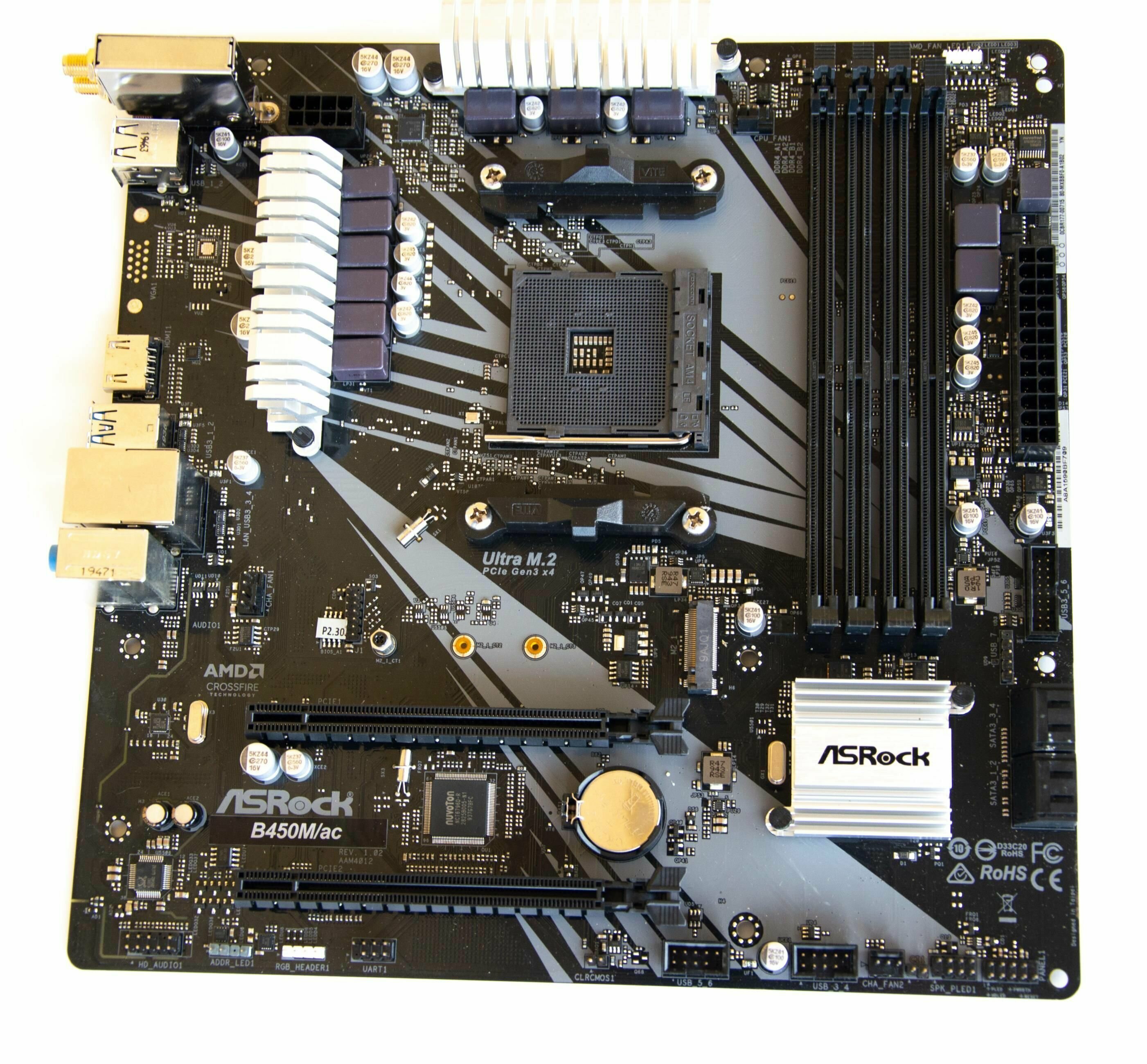 Материнская плата ASRock B450M/ac