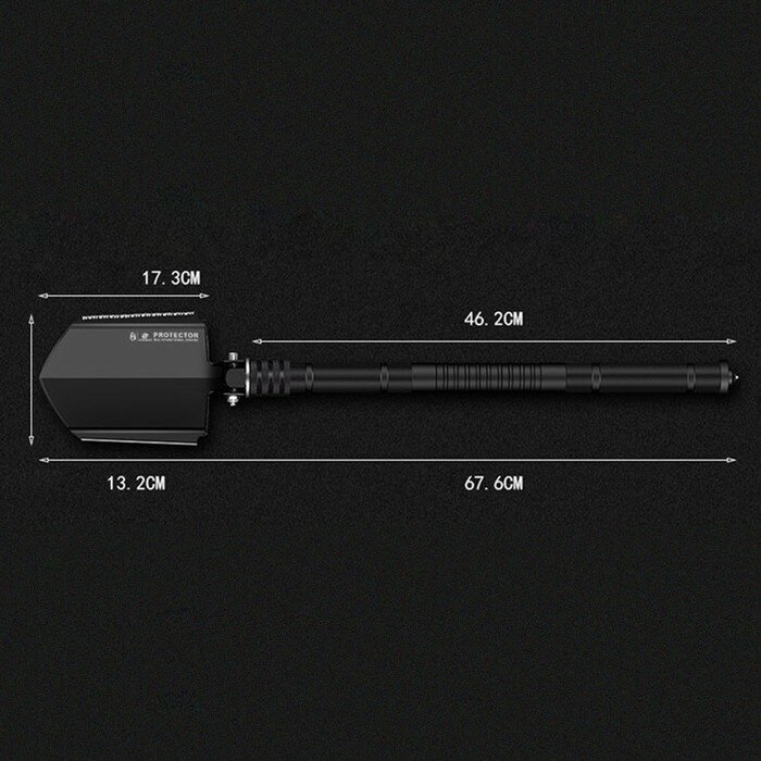 Лопата многофункциональная 7в1 в чехле, 67 см, черная - фотография № 3