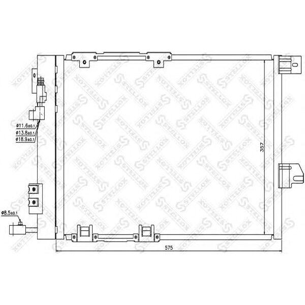 Конденсатор, кондиционер, STELLOX 10-45015-SX (1 шт.)