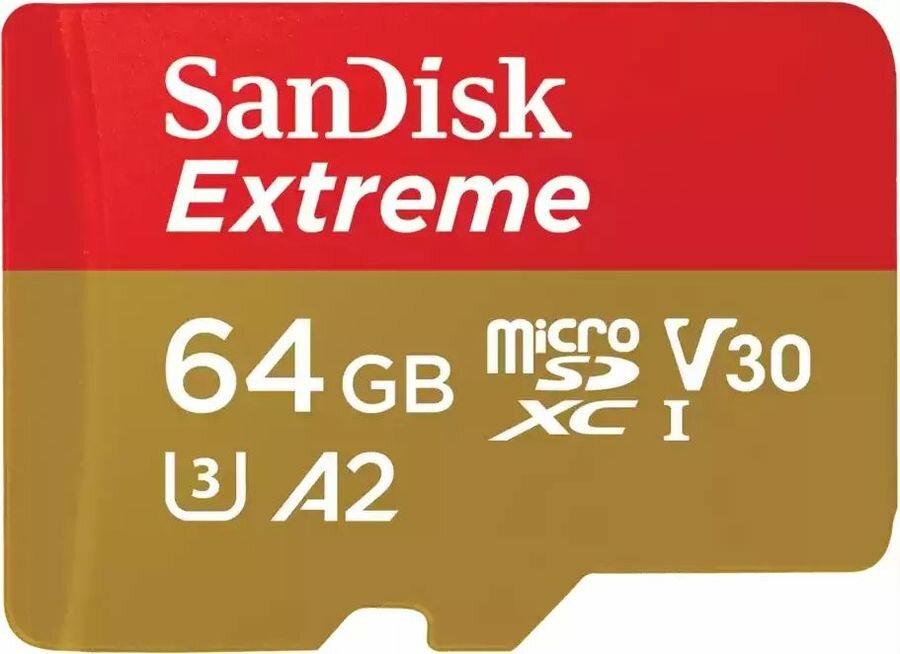 Флеш карта microSDXC 64Gb Sandisk Extreme (SDSQXAH-064G-GN6MN)