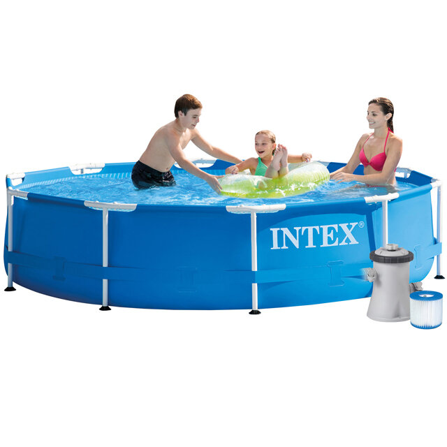 INTEX Каркасный бассейн 28202 Intex Metal Frame 305*76 см, фильтр-насос 28202