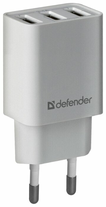 Зарядное устройство Defender Зарядное устройство Defender UPA-31 83587, 3xUSB, (3100 мА) белый (ret)